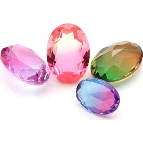 Pink Oval Tourmaline color Rhinestones Crystal K9 Glass for Jewelry Making Pointback Crystal for Craft Glue on Clothing Garment