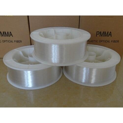 [Seven Neon]free DHL shipping 3mm diameter 150meters/roll PMMA fiber optic cable end glow for engie decoration lighting