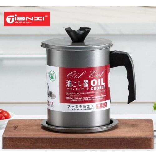 TIANXI Cooking Oil Storage Can Oil Container Oil Strainer Filter With Strainer Oil Storage Bottle Container Kitchen Storage Tool