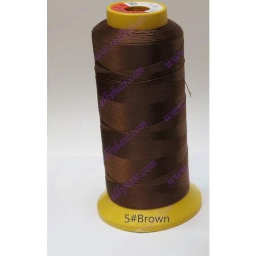 1PCS Brown Weaving Threads for machine weft hair extension professional hair accessories & Tools 4 types weaving needle as gift