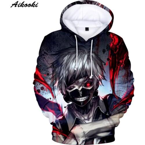 Tokyo Ghoul popular hoodies men / women 3D printing animation autumn and winter Yuansu Houdi Classic street style tramp Pullover