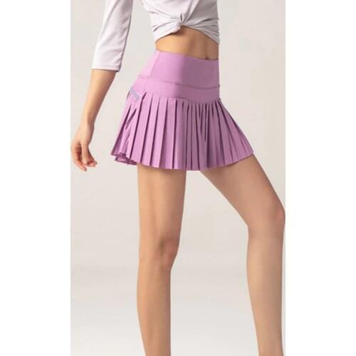 Women Quick Dry Pleated Tennis Skirts Sports Yoga Skirts Running Badminton Golf Workout Fitness Anti Exposure Short Skorts
