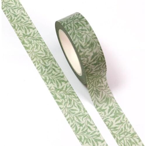 10pcs/lot 15MM*10M NEW Arrival Spring Green Leaves Decorative Washi Tape DIY Scrapbooking Masking Tape School Office Supply