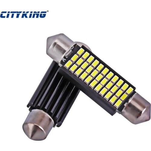 100 X led festoon 41mmNo error LED 3014 33smd Festoon 42mm LED Car Dome Reading Light Auto Bulb car led source