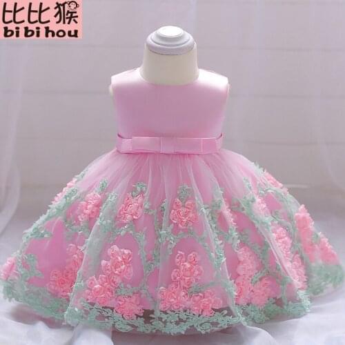 2021 vintage Baby Girl Dress Baptism Dresses for Girls 1st year birthday party wedding Christening baby infant clothing bebes