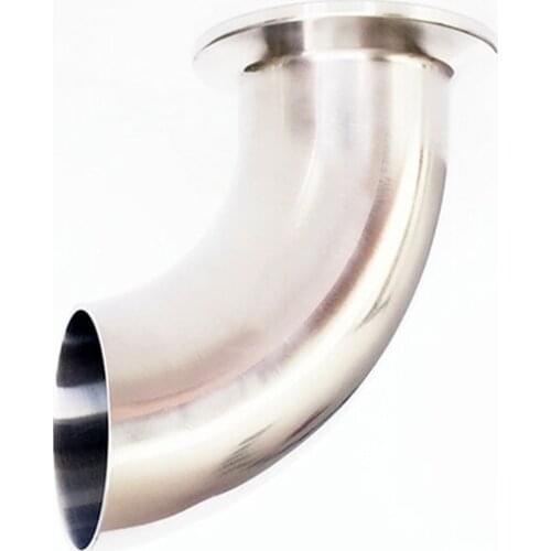 3-1/2" 89mm OD 304 Stainless Steel Sanitary Ferrule 90 Degree Elbow Pipe Fitting For Home Brew Homebrew Fit 3.5" Tri Clamp