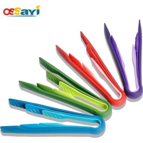 3Pcs/set Kitchen Plastic Food Tongs Bread Clamp BBQ Tong Multi-functional Salad Barbecue Clip Kitchen Tools