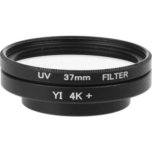 37mm UV Lens Filter + Lens Ring Adapter + Protective Cap for Xiaomi Yi Camera