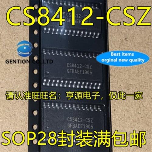 5Pcs CS8412 CS8412-CSZ SOP-28 Digital audio interface receiver chip in stock 100% new and original