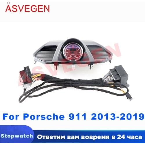 Car Stopwatch For Porsche 911 2013-2018 Interior Dashboard Center Clock Compass Time Electronic Meter Clock Accessional