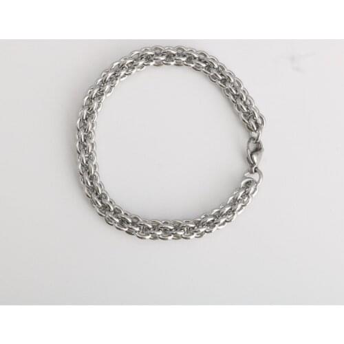 Fashion multi-round handmade chain men and women titanium steel stainless steel bracelet jewelry hot sale