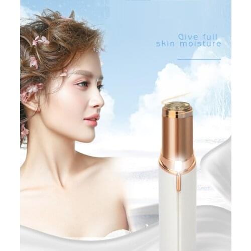 Electric Shaver Mini Electric Body Facial Hair Remover Razor Depilator Bikini Face Neck Leg Hair Removal Tool With Brush Baterry