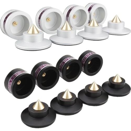 C1FB 4Pcs Aluminum Shockproof Spike Pads Isolation Stand Feet for Audiocrast IF03S/IF03B Amplifier Speaker Player Subwoofer