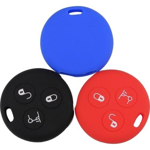 Kutery 10pcs/lot 4 Buttons Remote Car Key Case Silicone Protect Shell For Benz Smart City Fortwo Roadster