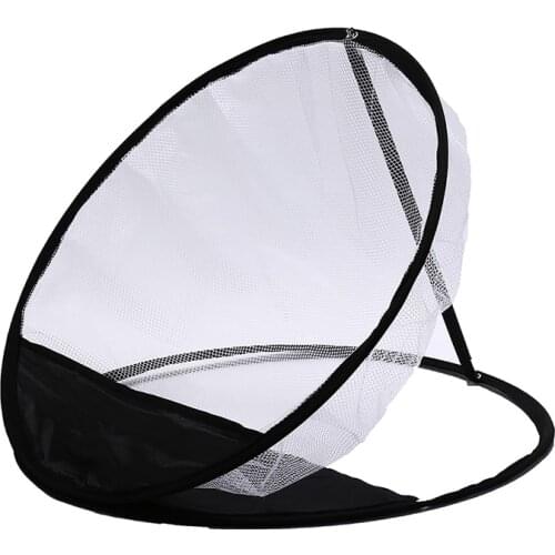Black PP + Nylon + Mesh Material Portable Golf Training Chipping Net Hitting Aid Golf Practice Net Cage Indoor Outdoor Bag 1pc