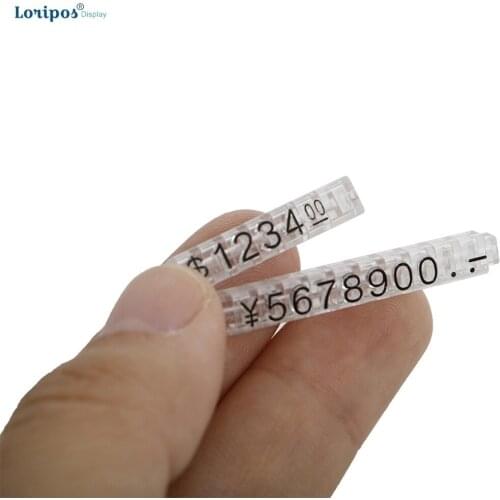 Clear Adjustable 3D Price Display Cubes Pricing Digital Cubes for Jewelry Set