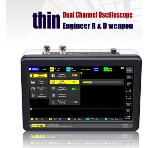 FNIRSI 1013D 7 inch Digital Tablet Oscilloscope 2CH 100MHz Bandwidth 1GS Sampling Rate