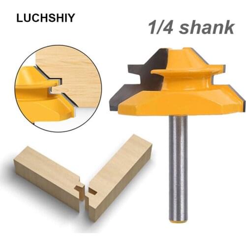 Milling Cutter 45 Degree Lock Miter Router Bit High Quality Tenon Milling Cutter Woodworking Tool For Wood Tools Carbide Alloy