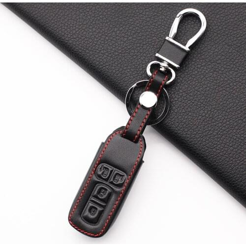 Hot Sale Carrying Leather Key Cover Case For Honda N-BOX bike n-a wagon N FOB Cover Replace 2018 bike rbike 4 buttons key shell