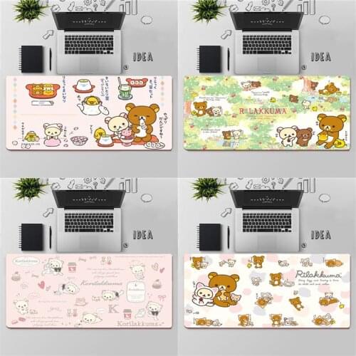 Gaming Mouse Pad Large Mouse Pad PC Gamer Computer Mouse Mat Big Mousepad Keyboard Desk Mat Kawaii Rilakkuma XXL Mause Pad