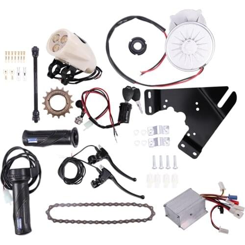 24V 250W Motor Controller Electric Bike Conversion Kit Flywheel Handle Motor Bracket Chain for E-Bike Bicycle Kit