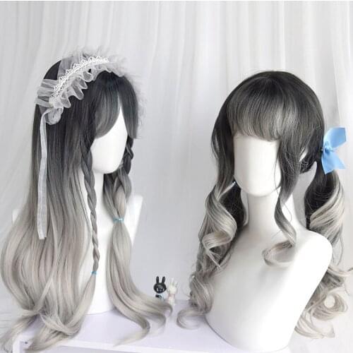 Beautiful Long Curly women Hair Cosplay Wig Synthetic wig Lolita Gothic Hair women Fashion Girls Wig Party Cute Hair hairpiece