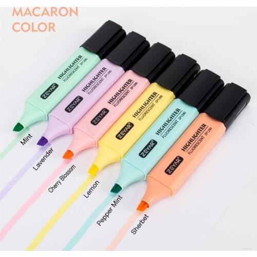 Highlighter Pen Single Head 18 Colors Marker Pen Head Pen Note Pen Drawing Pen for taking note Stationery Office school supplies