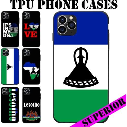 For XIAOMI 5 6 8 9 MAX MIX NOTE LITE PRO CC SE Blackshark helo 2 3 Lesotho Flag Coat of Arms Theme Soft TPU Phone Cases