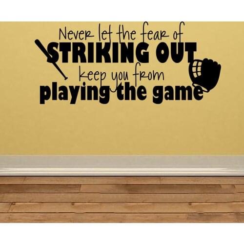 YOYOYU Wall Sticker Striking Out Home Decoration Baseball Wall Poster Removeable Mural Sticker Boys Bedroom Decor J084