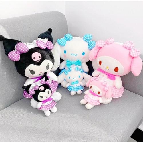 NEW Anime Melody Cinnamoroll Kuromi Plush Toys Pendant Kawaii stuffed animals Cute Decoration girl fine Gift