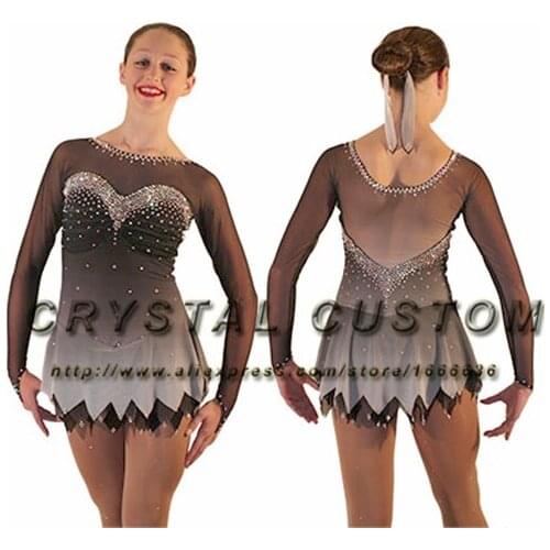 Custom Girls Ice Figure Skating Dress Graceful New Brand Kids Skating Dresses Competition DR3441