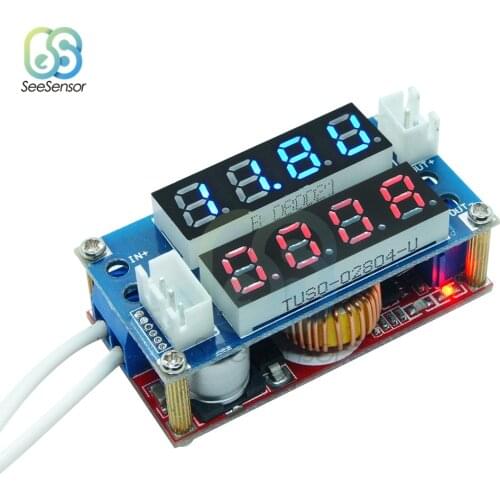 XL4015 5A Adjustable Power CC/CV Step Down Charge Module LED Driver Constant Current Constant Voltage Voltmeter Ammeter