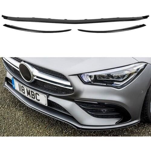 3Pcs Front Bumper Lip Splitter Canards For Mercedes W118 C118 CLA35 CLA180 CLA200 CLA250 AMG Line 2019 2020 2021 2022 2023 2024