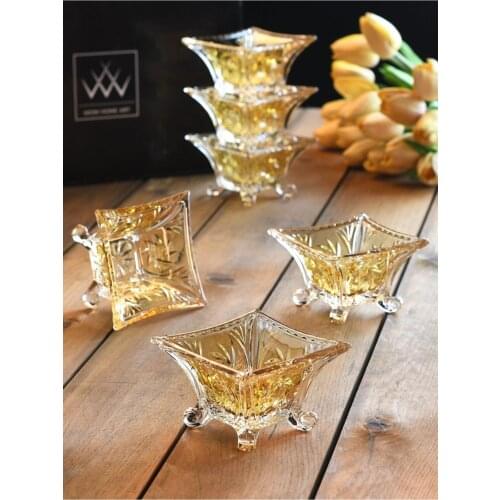 Art - 6 Pcs Glass Bowl-Lokum-Drajelik-Reçellik-Confectionary-Breakfast