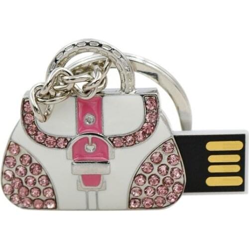 Usb Flash Drive 128gb 64gb 32gb Pendrive 16gb 8gb 4gb Handbag Pink Fashion Waterproof Usb Stick Pen Drive