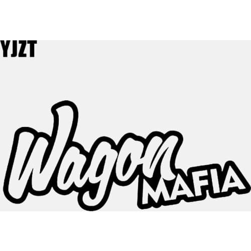 YJZT 14.5CM*6.5CM JDM WAGON MAFIA Car-styling Fashion Vinyl Car Sticker Decal Black Silver C11-2171