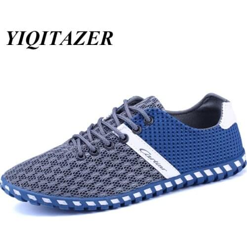 YIQITAZER 2018 New Design Summer Light Casual Shoes Men,lace up Breathable Cool Mesh Shoes Man Size7-9.5