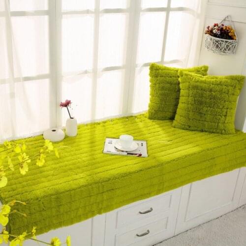 Green Sheepskin Shaggy Thick Plush Cushion Sofa Window Blanket Balcony Mat Soft Fluffy Faux Fur Tatami Carpet Modern Area Rugs