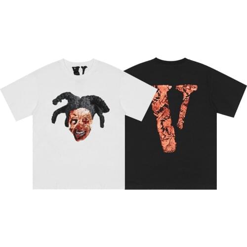 VLONE short-sleeved female couple loose street T-shirt hip-hop trend mens cotton casual letter printing V986526