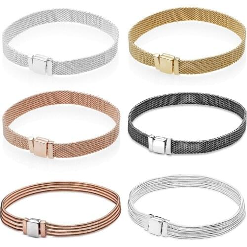 2020 NEW 100% 925 Sterling Silver Reflexions Bracelet Fit European Charm Beads For Women Gift Original Fashion DIY Jewelry Gift