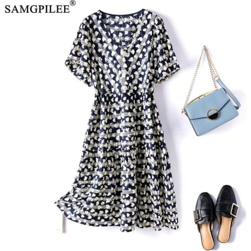 Dresses For Women 2021 New Embroidered Hollow Floral Pattern V-neck European Style Slim Knee Length Beautiful Party Dress Female