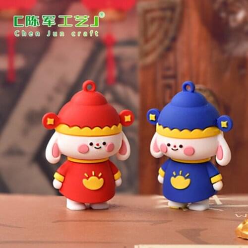 ZOCDOU 1 Piece God Of Wealth To Soft Cartoon Doll Small Statue Little Figurine Crafts Figure Ornament Miniatures