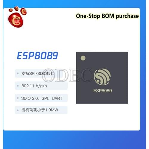10PCS ESP8089 chip Replace rtl8189 and ap6212 to support spisdio interface WiFi Original NEW