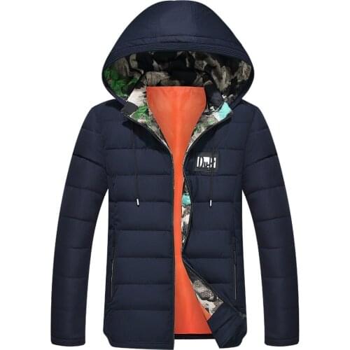 2018 brand mens clothing winter jacket with hoodies outwear Warm Coat Male Solid winter coat Men casual Warm Jacket