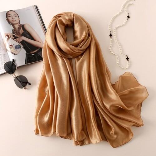 2021 Silk Scarves Women Cotton Chiffon Scarf Solid Foulard Femme Shawls Wraps Silk Bandana Head Scarf Hijab Scarf Beach Poncho