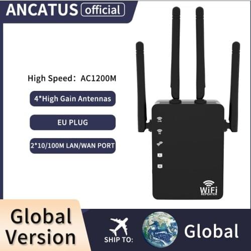 ANCATUS GLWDA1242B-EU Wi-Fi Range Extender Pro Wireless Router 1200M 2.4G/5G Repeater Network Wifi Pro,Esay Setup