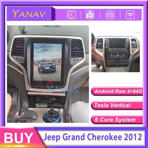 Car stereo radio audio 2 din Android receiver For Jeep Grand Cherokee 2012 Car GPS Navigation vertical video Multimedia player
