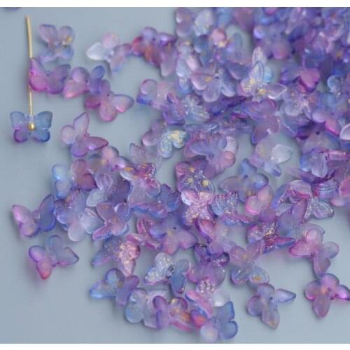 50PCS/lot AB Color Czech Glass Butterfly Beads Loose Spacer Beads for Needlework beads for jewelry making Components Crafts DIY