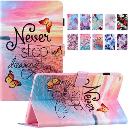 Case For Samsung Galaxy Tab A 10.1 2019 T510 T515 SM-T510 SM-T515 Cover Funda Tablet Protector Cute Painted Stand Shell Coque