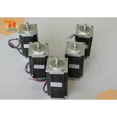 Cheap CNC! Wantai 5PCS 4-lead Nema23 Dual Shaft Stepper Motor 57BYGH115-003B 425oz-in 115mm 3A CE ROHS ISO Engraver Foam Metal